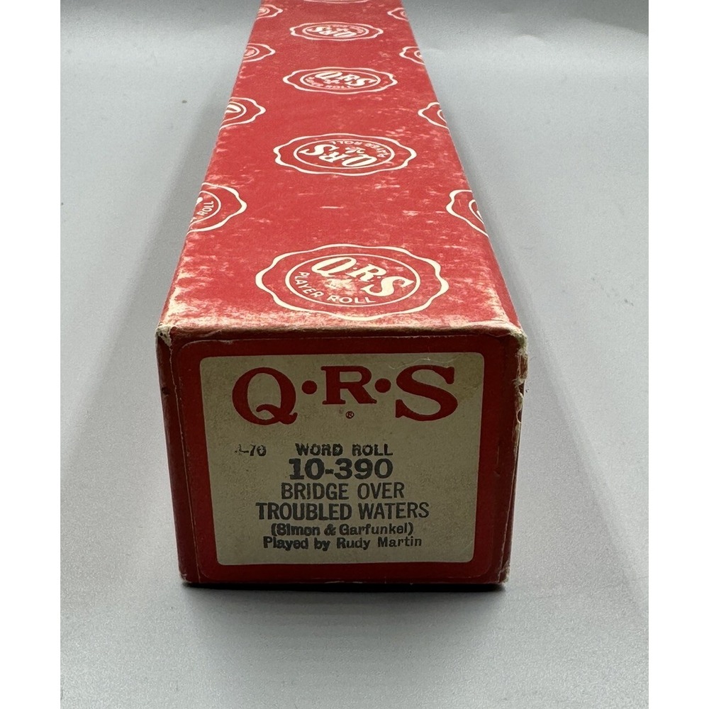 QRS Player Piano Roll #10-390 BRIDGE OVER TROUBLED WATER -BY RUDY MARTIN‎